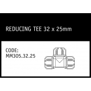 Marley Philmac Reducing Tee 32 x 25mm - MM305.32.25